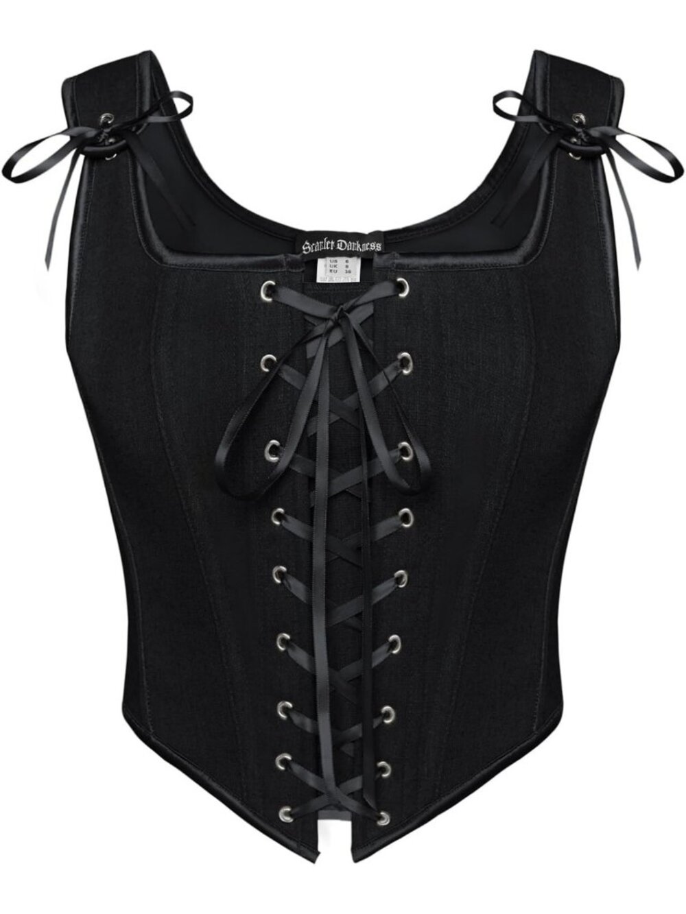 Renaissance Lace-Up Overbust Corset Top for Women - Vintage Gothic Bustier